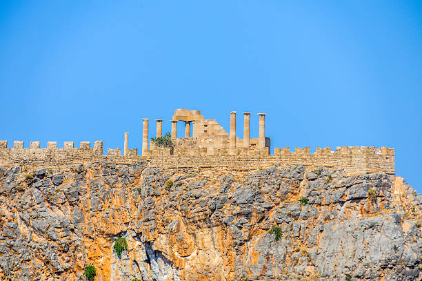 Acropolis in the town of Lindos, Rhodes, Greece.