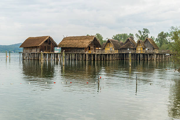 Lake Constance in Unteruhldingen. The pile dwellings can be seen in the background.