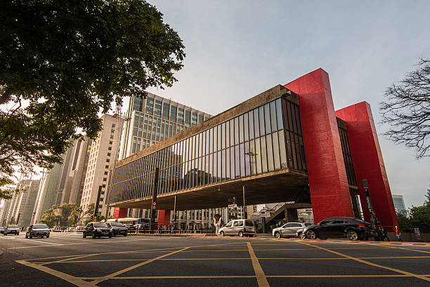 Museum of Art of Sao Paulo Sao Paulo, Brazil - June 25, 2016: Museum of Art of Sao Paulo (MASP) is the famous spot in Paulista Avenue and is one of the landmarks of the city. são paulo state stock pictures, royalty-free photos & images