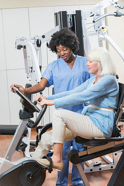 istock African American physical therapist working with patient 609806082