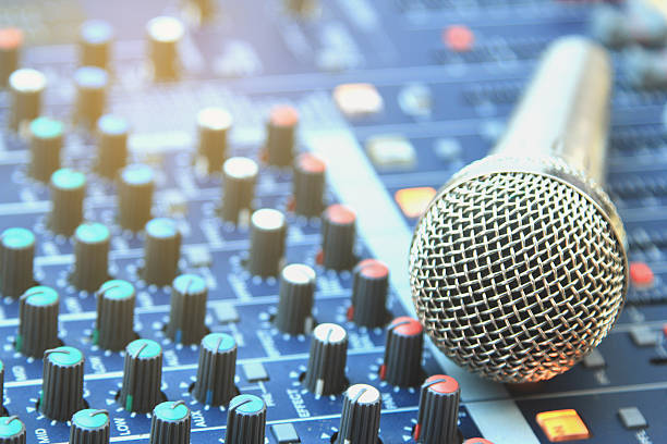 istock Analog music recording equipment 609808368