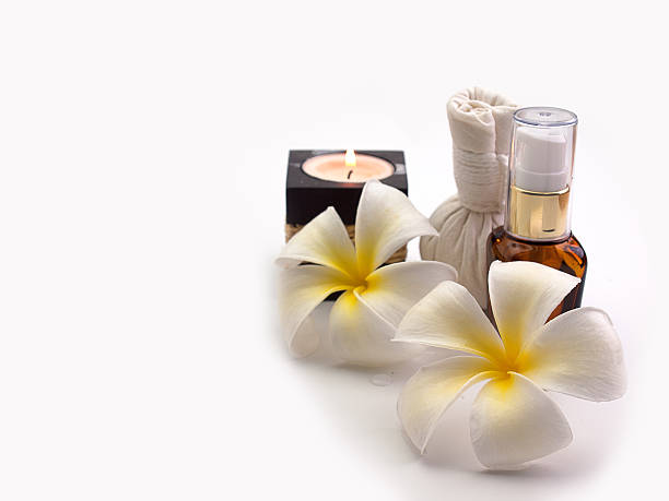 istock Beautiful composition of spa treatment 609808498