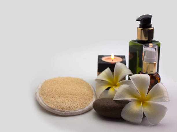 istock Beautiful composition of spa treatment 609808526