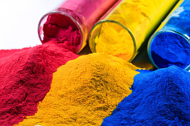 colorful powder coating - talco em pó imagens e fotografias de stock