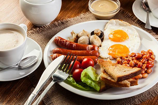 istock English breakfast with sausage 609812096