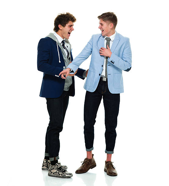 istock Cheerful brothers being happy 609812584