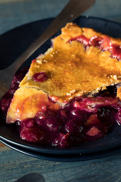 istock Homemade Sweet Concord Grape Pie 609812920