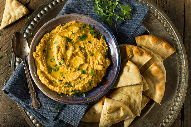 istock Homemade Greek Pumpkin Hummus 609814052