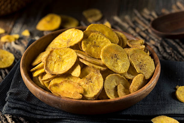 istock Healthy Homemade Plantain Chips 609814690