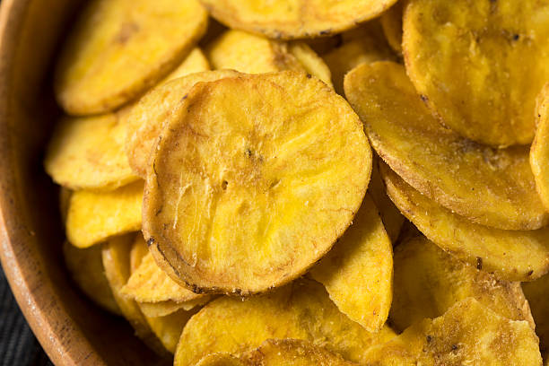 istock Healthy Homemade Plantain Chips 609814720