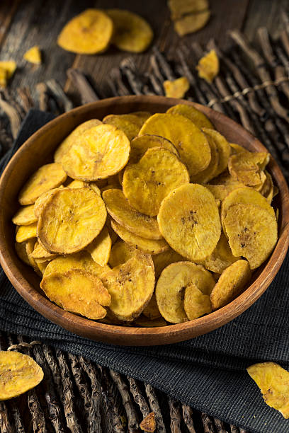 istock Healthy Homemade Plantain Chips 609814774