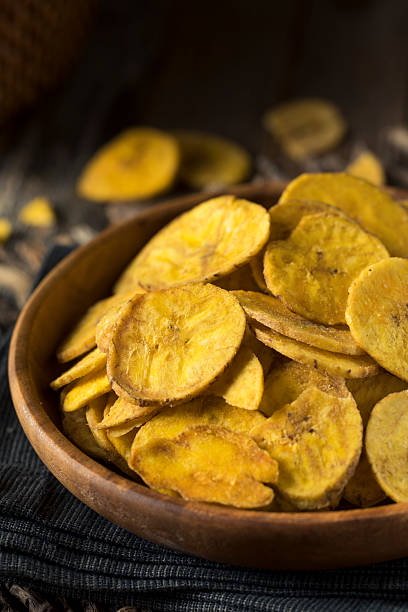 istock Healthy Homemade Plantain Chips 609814788