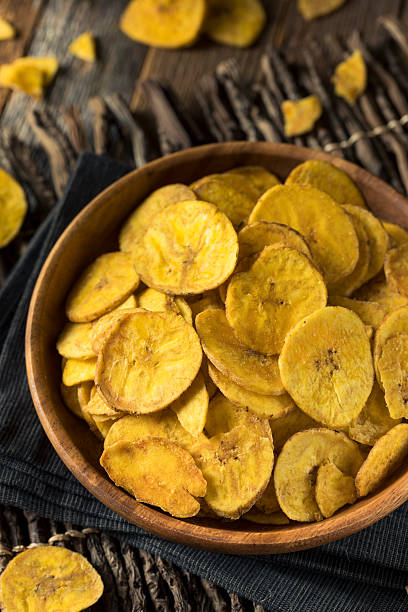 istock Healthy Homemade Plantain Chips 609814868