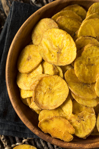 istock Healthy Homemade Plantain Chips 609814916