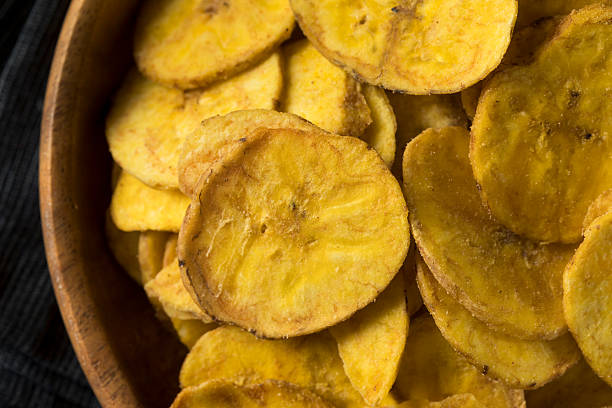 istock Healthy Homemade Plantain Chips 609814998