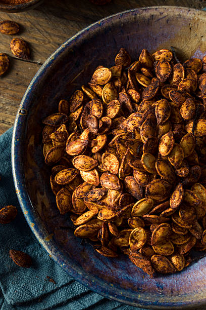 istock Homemade Roasted Spicy Pumpkin Seeds 609815250