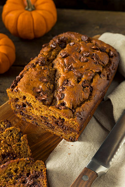 istock Homemade Chocolate Chip Pumpkin Bread 609815554