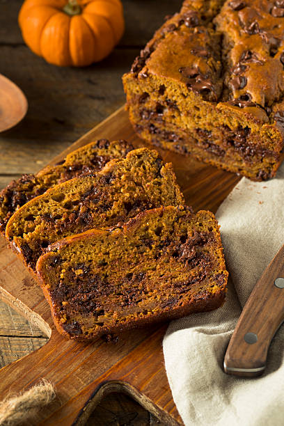 istock Homemade Chocolate Chip Pumpkin Bread 609815662