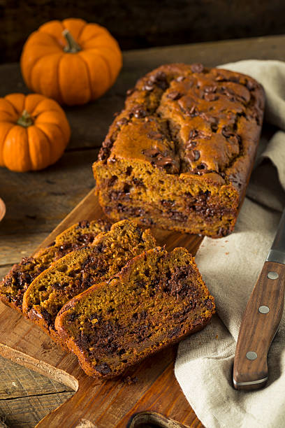 istock Homemade Chocolate Chip Pumpkin Bread 609815696