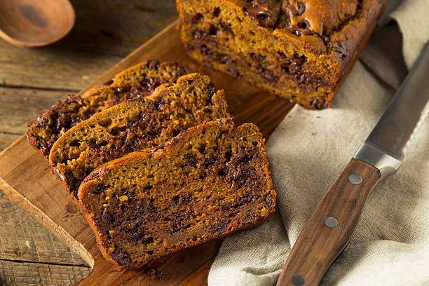 istock Homemade Chocolate Chip Pumpkin Bread 609815860