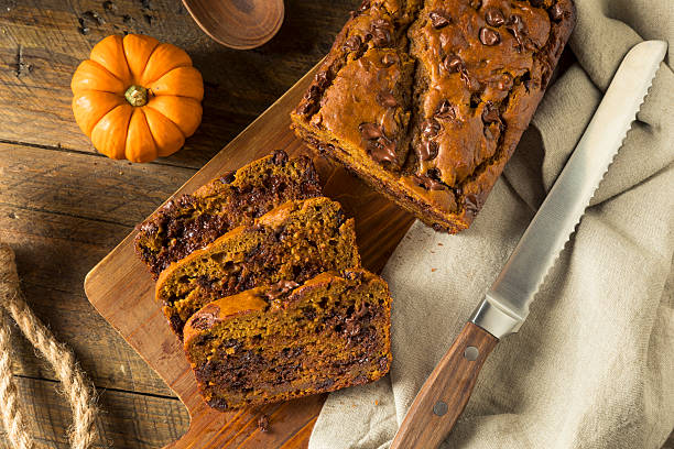 istock Homemade Chocolate Chip Pumpkin Bread 609815902