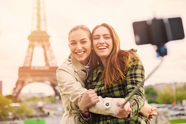 istock Friend Selfie in Paris 609816022