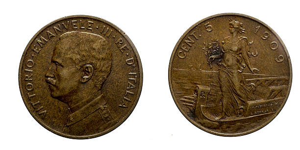 istock Five 5 cents Lire Copper Coin 1909 Prora Vittorio Emanuele 609816654