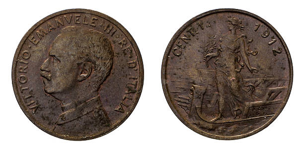 istock One 1 cent Lire Copper Coin 1912 Prora Vittorio Emanuele 609816754