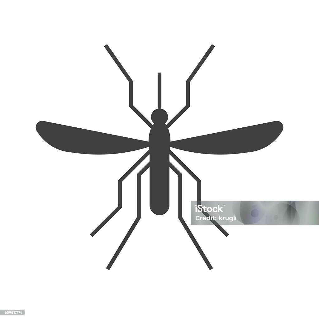 Mousquito Outline Icon Mousquito outline icon. Bloodsucking midge silhouette vector illustration. Mosquito stock vector