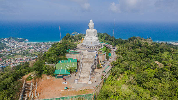 istock big Buddha in rainy season 609819372