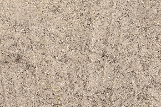 istock tracks in the sand. Textured background. 609819532