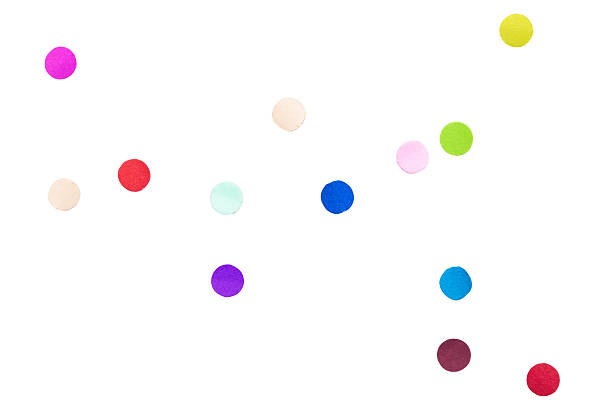 istock Colorful Confetti in front on isolated White Background 609819952