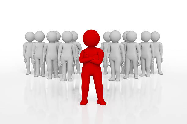 istock 3d people - men, person in group. Leadership and team 609822034