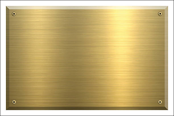 metal plate gold - tło ze szczotkowanego metalu - gold metal textured brass stock illustrations