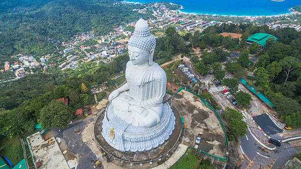 istock big Buddha in rainy season 609822468