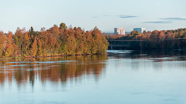 istock Umea, Sweden and its River in Fall 609824476