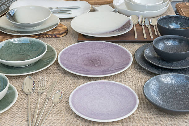 istock ceramic plates and cups of different colors 609824686