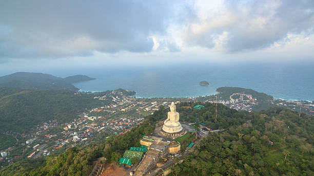 istock big Buddha in rainy season 609824860