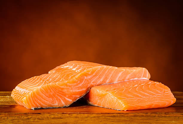 istock Red Salmon Fish Fillet 609825210