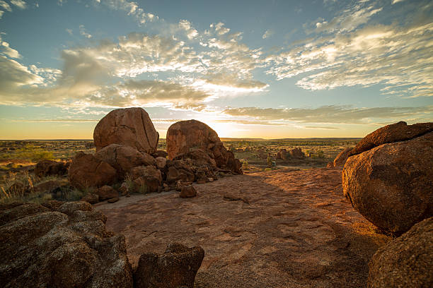istock Devil's Marbles at sunrise, Northern Territory, Australia 609827288
