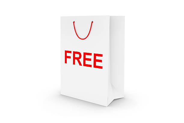 istock White FREE Paper Shopping Bag Isolated on White 609836624