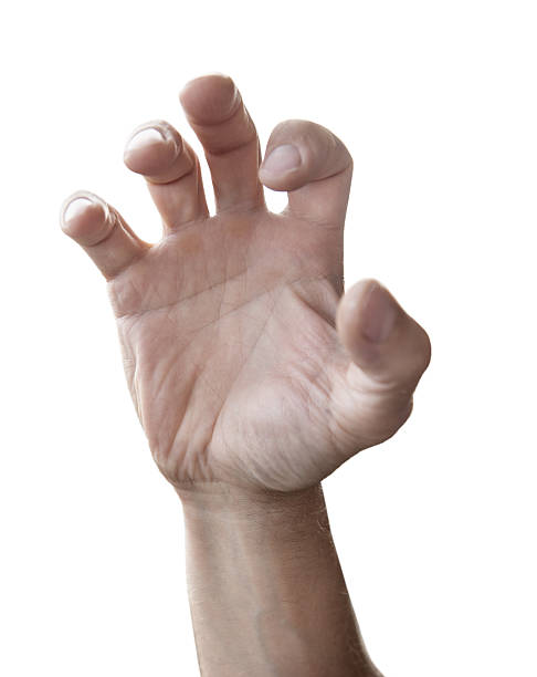 istock Man hand reach out isolated 609837738