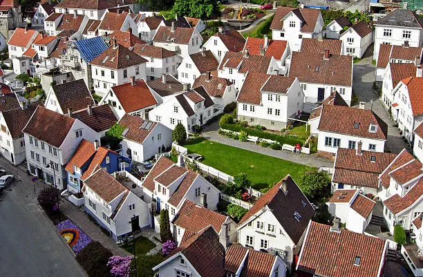 Houses in Stavanger, Norway 
