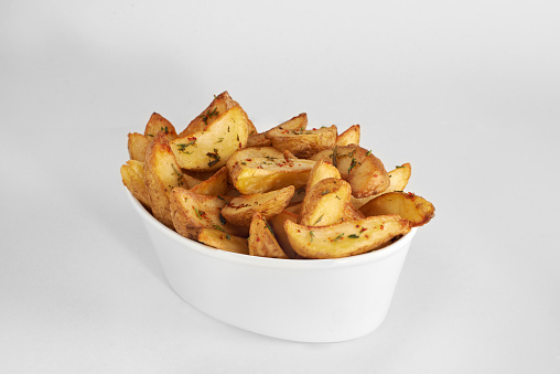 Home made french fries in a plate