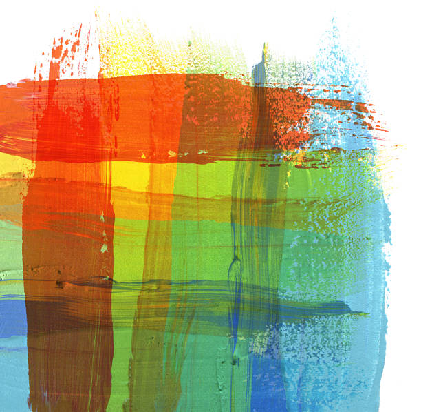 istock Abstract acrylic and watercolor brush strokes painted background. 609906552