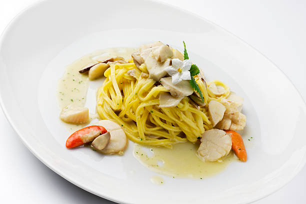 istock Tagliolini with scallops and mushrooms 609906844