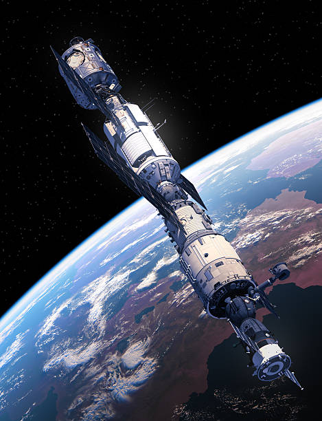 istock International Space Station Flying Over The Earth 609907988