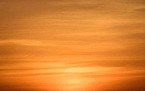 istock Fiery orange sunset sky. Beautiful sky , vintage 609909900