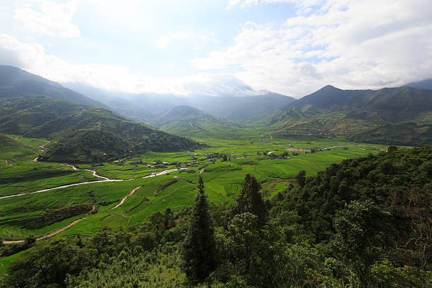 istock Terraced rice fields in Tu Le, Yen Bai, Vietnam. 609910526