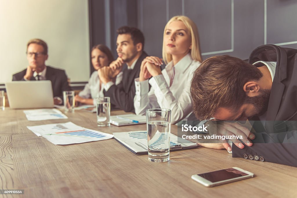 Geschäftsleute auf der Konferenz - Lizenzfrei Langeweile Stock-Foto